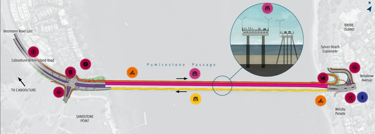 Sustainable design features on Bribie Island bridge project.