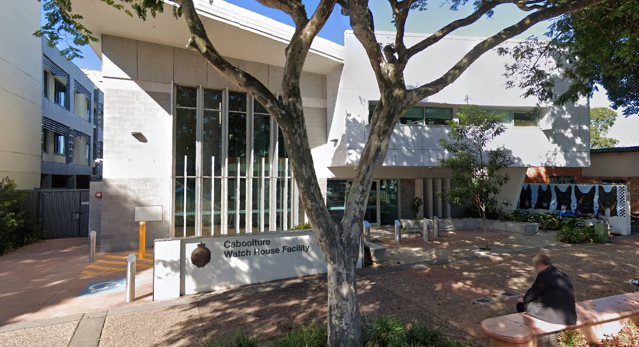 Young detainees in temporary holding at Caboolture Watch House.