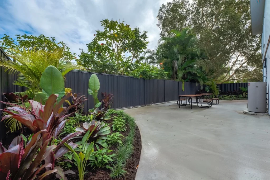 Outside the new apartments in Caboolture
