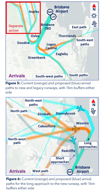 Bribie Island flight path
